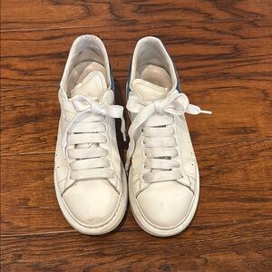 Alexander McQueen White and Navy Sneakers